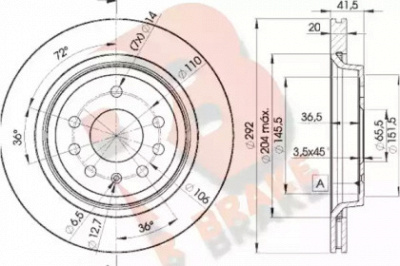 R BRAKE 78rbd29114 -  Тормозной диск